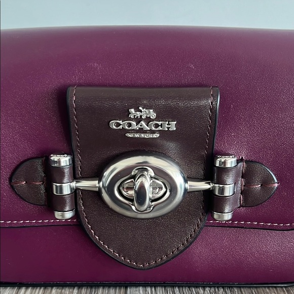 Coach Purple Leather Crossbody Bag New with tag - Picture 2 of 16